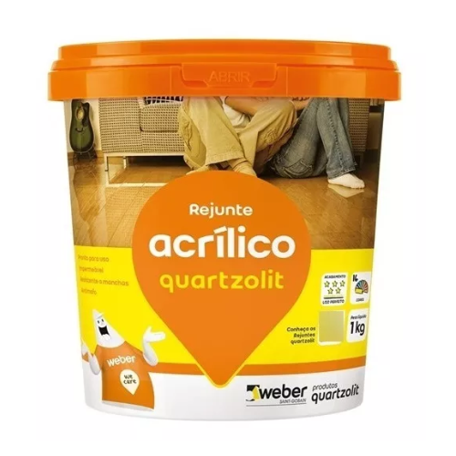 Rejunte Acrílico Cinza Outono de 1 Kg Quartzolit